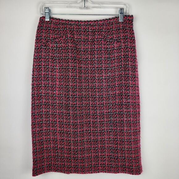 PENDLETON 6 PETITE WOMENS TWEED LINED PENCIL SKIRT BELOW KNEE LENGTH TEXTURED
